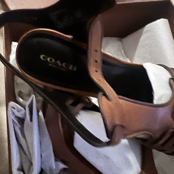 Coach Brown Leather Heels - Picture 4 of 6